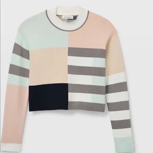 Mix Stripe Mockneck sweater